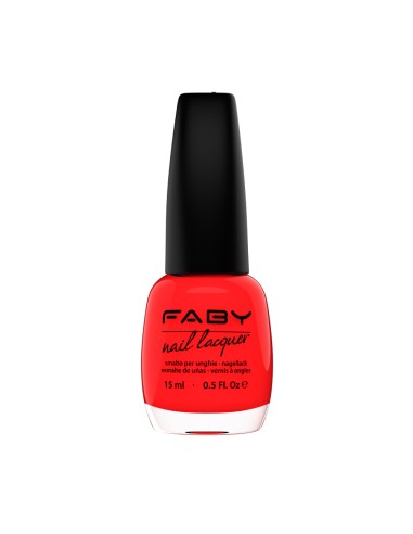 Smalto rosso della collezione Faby Mediterranea.